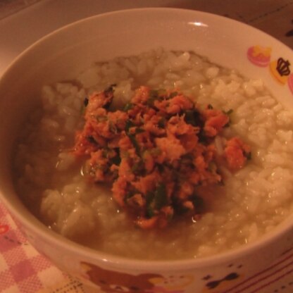 風邪気味なのでねぎを多めに入れてみました。
これなら食欲なくても美味しく食べれます！